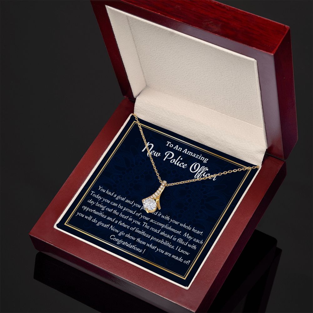 To An Amazing New Police Officer, Alluring Beauty Necklace, Police Academy Graduation, Congratulatory Gifts, You Made us Proud. - Family Gear Collections