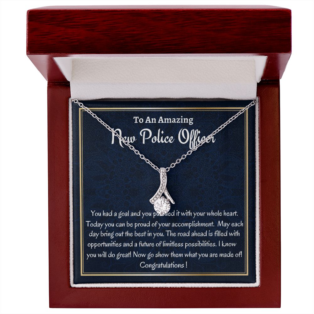 To An Amazing New Police Officer, Alluring Beauty Necklace, Police Academy Graduation, Congratulatory Gifts, You Made us Proud. - Family Gear Collections