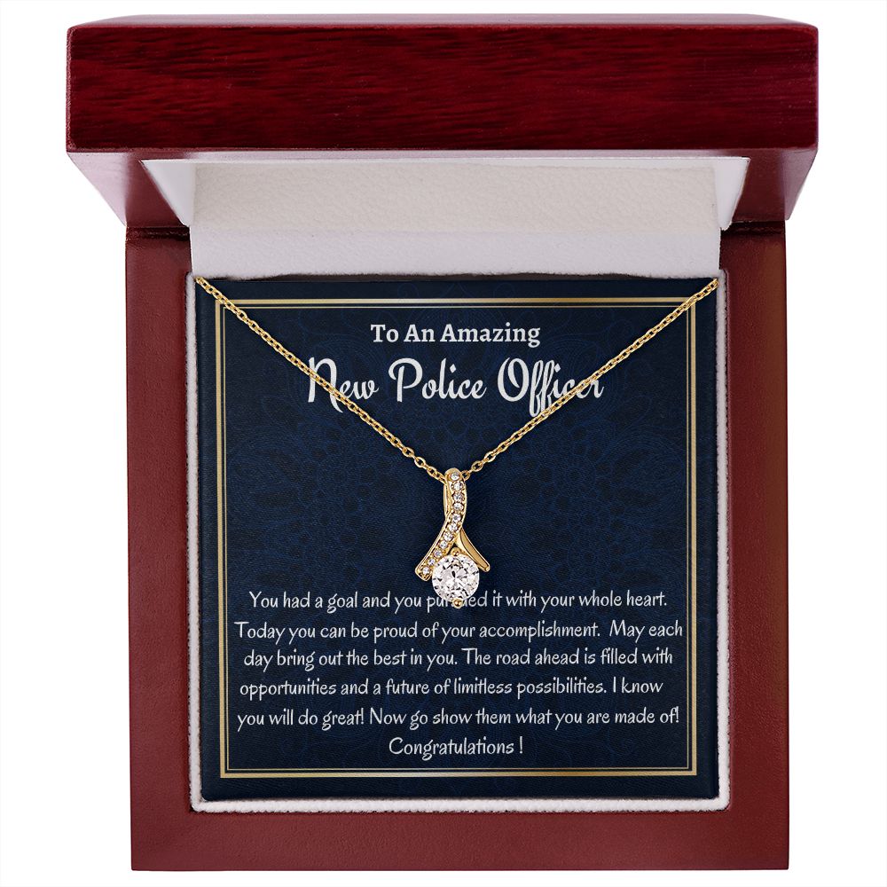 To An Amazing New Police Officer, Alluring Beauty Necklace, Police Academy Graduation, Congratulatory Gifts, You Made us Proud. - Family Gear Collections