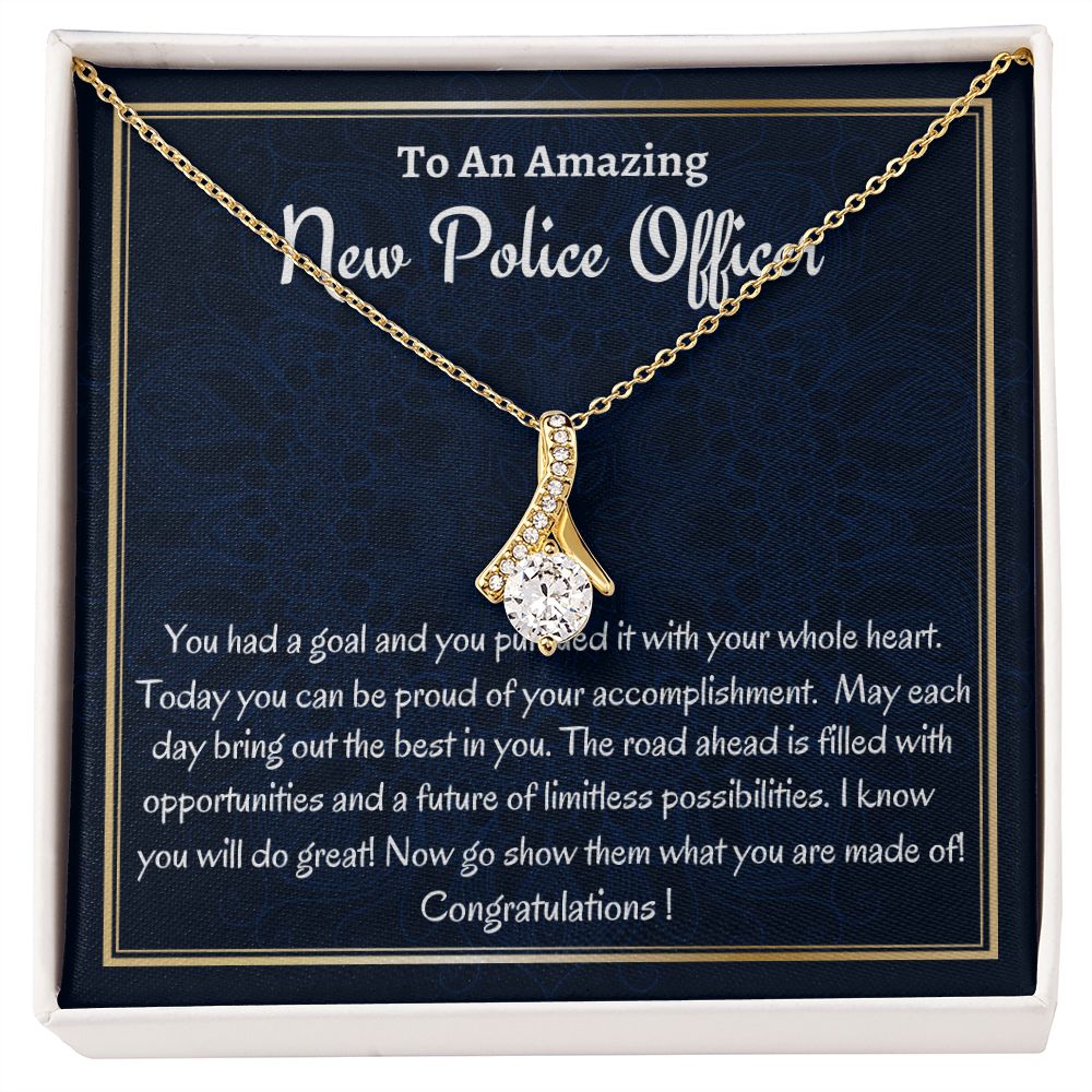 To An Amazing New Police Officer, Alluring Beauty Necklace, Police Academy Graduation, Congratulatory Gifts, You Made us Proud. - Family Gear Collections