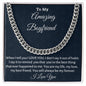 To My Amazing Boyfriend Cuban Link Necklace, Birthday Gift, Christmas Gift, From Loving Girlfriend - Family Gear Collections