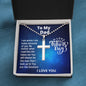 To My Amazing Dad, Stainless Cross Necklace w/Ball Chain, Birthday Gift For Born Again Dad, Christian Gifts, Religious Jewelry. I Love You - Family Gear Collections
