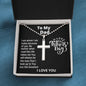 To My Amazing Dad, Stainless Cross Necklace w/Ball Chain, Birthday Gift For Born Again Dad, Christian Gifts, Religious Jewelry. I Love You Dad - Family Gear Collections