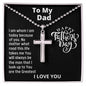 To My Amazing Dad, Stainless Cross Necklace w/Ball Chain, Birthday Gift For Born Again Dad, Christian Gifts, Religious Jewelry. I Love You Dad - Family Gear Collections