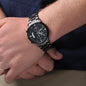 To My Amazing Dad, Wedding Day Gift For Dad, Engraved Design Black Chronograph Watch, From Loving Daughter - Family Gear Collections