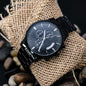 To My Amazing Dad, Wedding Day Gift For Dad, Engraved Design Black Chronograph Watch, From Loving Daughter - Family Gear Collections