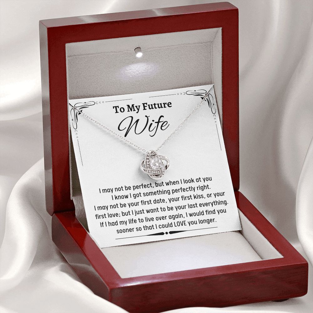 To My Amazing Future Wife Love Knot Necklace, Birthday Gift, Wedding Day Gift, Christmas Gift - Family Gear Collections