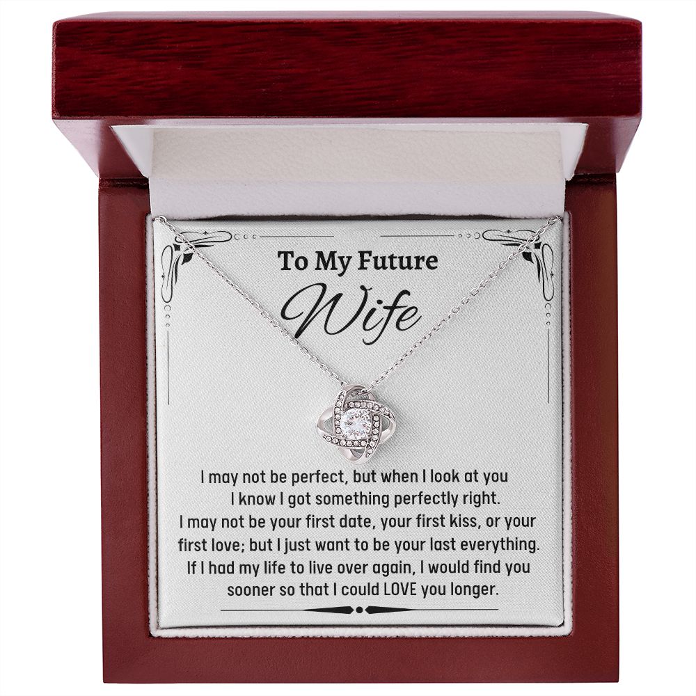To My Amazing Future Wife Love Knot Necklace, Birthday Gift, Wedding Day Gift, Christmas Gift - Family Gear Collections