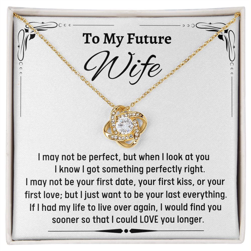 To My Amazing Future Wife Love Knot Necklace, Birthday Gift, Wedding Day Gift, Christmas Gift - Family Gear Collections