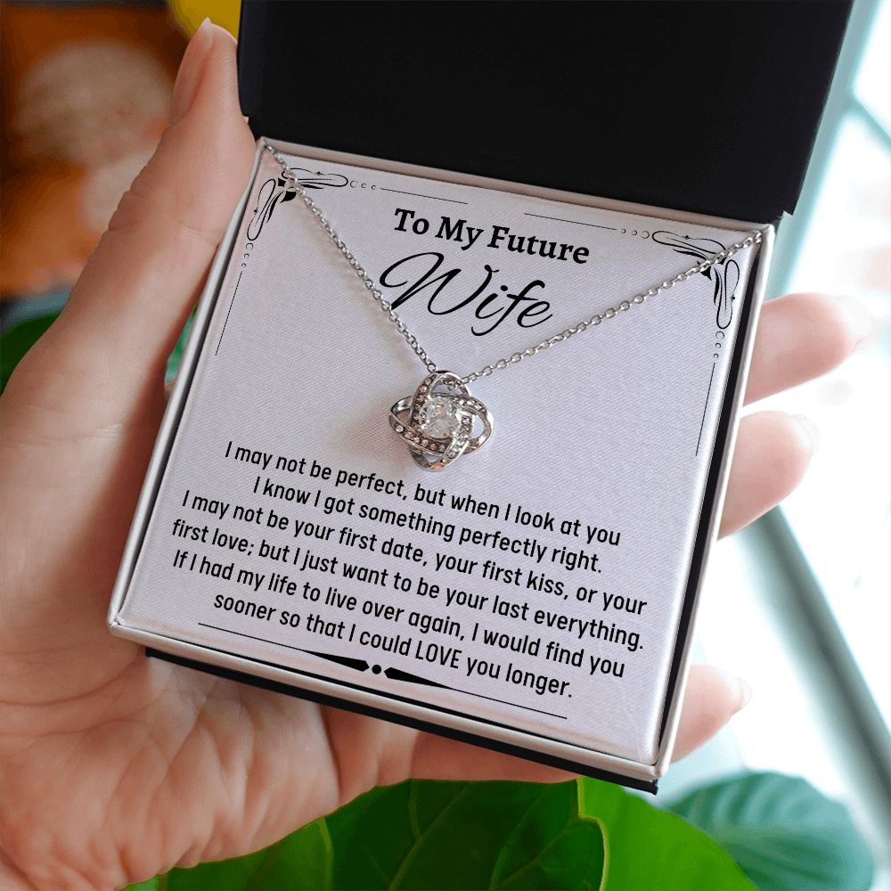 To My Amazing Future Wife Love Knot Necklace, Birthday Gift, Wedding Day Gift, Christmas Gift - Family Gear Collections