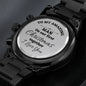 To My Amazing Man, Engraved Design Black Chronograph Watch, Birthday Gift, Christmas Gift, I Love You - Family Gear Collections