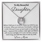 To My Beautiful Daughter, Lucky In Love Necklace, Christmas Gift, Meaningful Gift, Birthday Gift, from loving mom, Appreciation Gift. - Family Gear Collections