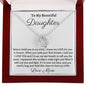 To My Beautiful Daughter, Lucky In Love Necklace, Christmas Gift, Meaningful Gift, Birthday Gift, from loving mom, Appreciation Gift. - Family Gear Collections
