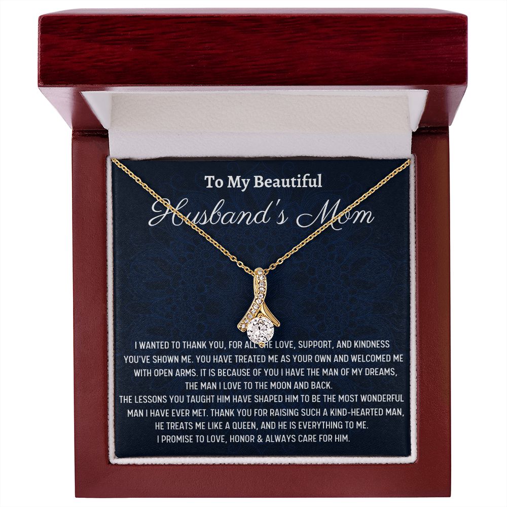 To My Beautiful Husband's Mom, Alluring Beauty Necklace , Mothers Day Gift, Birthday Gift For Her, From Daughter In Love. - Family Gear Collections