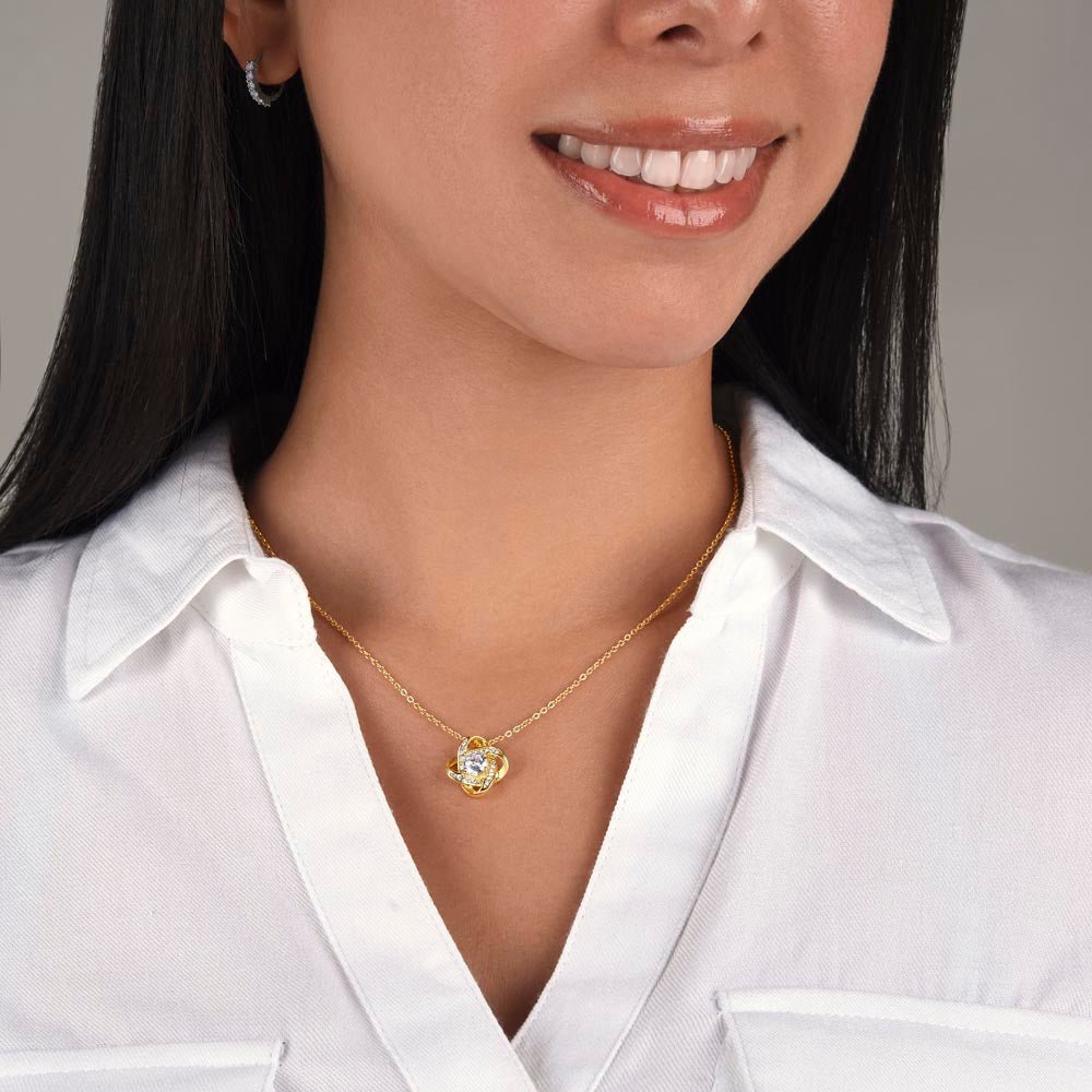 To My Beautiful Husband's Mom, Love Knot Necklace , Mothers Day Gift, Birthday Gift For Her, From Daughter In Love. - Family Gear Collections