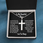 To My Beautiful Niece, Stainless Cross Necklace W/Ball Chain, Baptism Gift, Graduation Gift For Niece, Congratulations Gift, From Loving Uncle. - Family Gear Collections