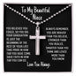 To My Beautiful Niece, Stainless Cross Necklace W/Ball Chain, Baptism Gift, Graduation Gift For Niece, Congratulations Gift, From Loving Uncle. - Family Gear Collections