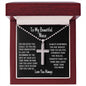 To My Beautiful Niece, Stainless Cross Necklace W/Ball Chain, Baptism Gift, Graduation Gift For Niece, Congratulations Gift, From Loving Uncle. - Family Gear Collections
