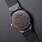 To My Bonus Dad, Engraved Wooden Watch, Birthday Gift, Christmas Gift - Family Gear Collections