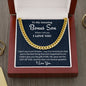 To My Bonus Son Cuban Chain, Gift to Stepson, Christmas Gift or Birthday Gift, Gift For Son In Law - Family Gear Collections