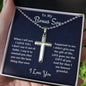 To My Bonus son Stainless Cross Necklace w/ Ball Chain, Navy Bonus Son Gift, Military Son Gift, Bonus Son Birthday Gift, Gift From Stepdad or Stepmom, Christmas Gift. - Family Gear Collections