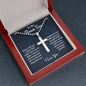 To My Bonus son Stainless Cross Necklace w/ Ball Chain, Navy Bonus Son Gift, Military Son Gift, Bonus Son Birthday Gift, Gift From Stepdad or Stepmom, Christmas Gift. - Family Gear Collections