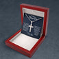 To My Bonus son Stainless Cross Necklace w/ Ball Chain, Navy Bonus Son Gift, Military Son Gift, Bonus Son Birthday Gift, Gift From Stepdad or Stepmom, Christmas Gift. - Family Gear Collections