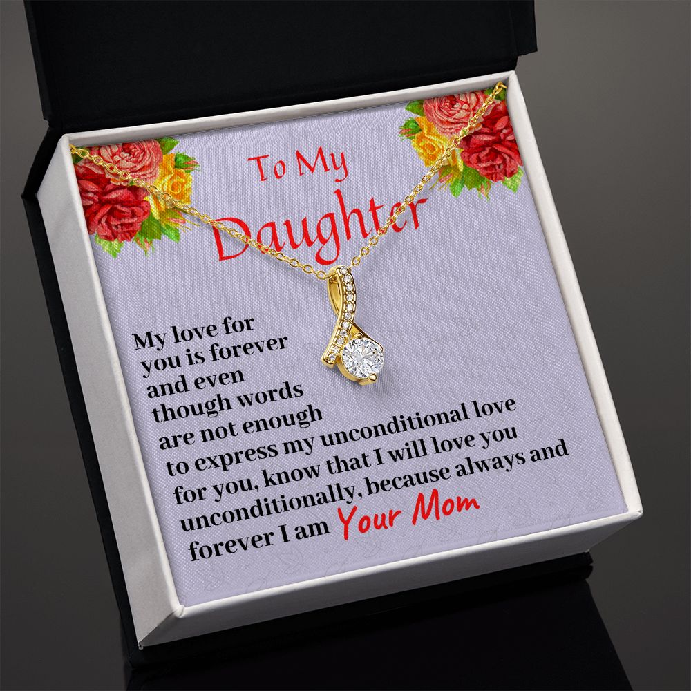 To My Daughter, Alluring Beauty Necklace, Birthday Gift For Her, Christmas Gift, From Loving Mom. - Family Gear Collections