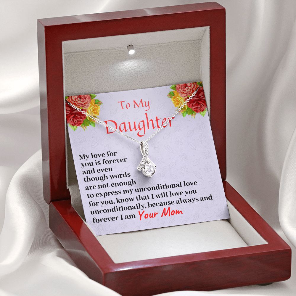 To My Daughter, Alluring Beauty Necklace, Birthday Gift For Her, Christmas Gift, From Loving Mom. - Family Gear Collections