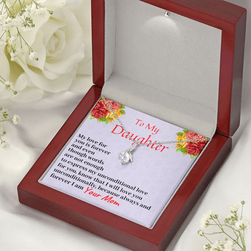 To My Daughter, Alluring Beauty Necklace, Birthday Gift For Her, Christmas Gift, From Loving Mom. - Family Gear Collections