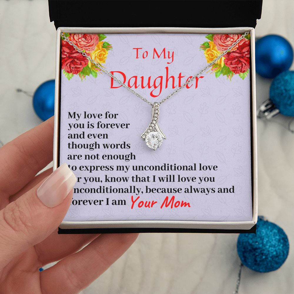 To My Daughter, Alluring Beauty Necklace, Birthday Gift For Her, Christmas Gift, From Loving Mom. - Family Gear Collections