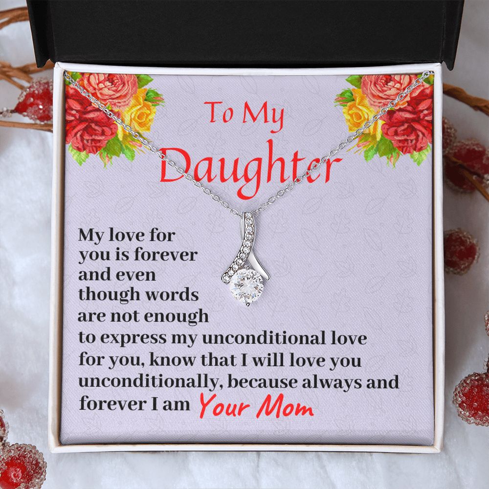 To My Daughter, Alluring Beauty Necklace, Birthday Gift For Her, Christmas Gift, From Loving Mom. - Family Gear Collections