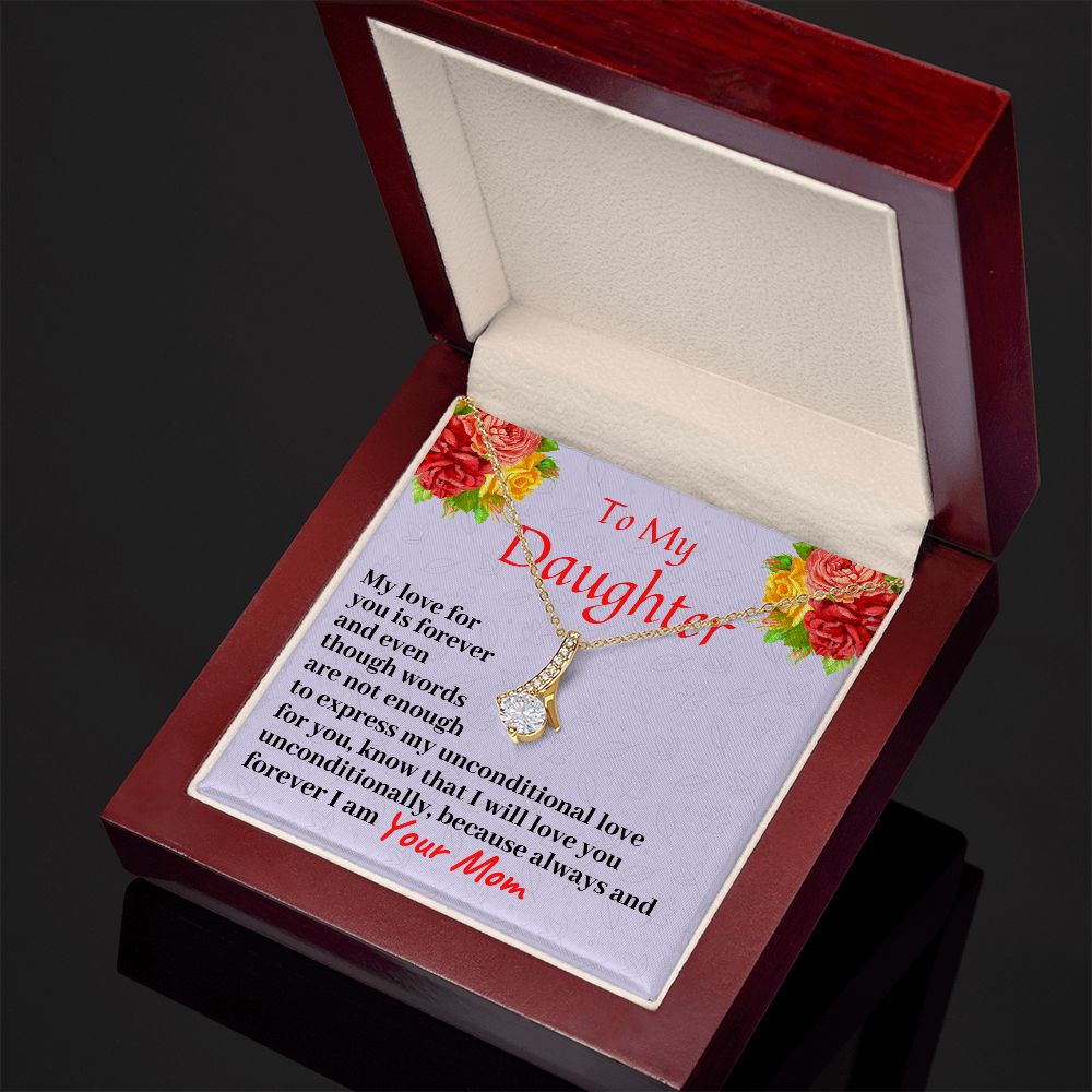 To My Daughter, Alluring Beauty Necklace, Birthday Gift For Her, Christmas Gift, From Loving Mom. - Family Gear Collections