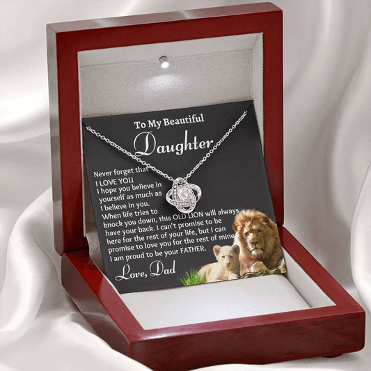 To My Daughter I Love You Necklace Gift from Dad Birthday Gift or Christmas Gift - Family Gear Collections
