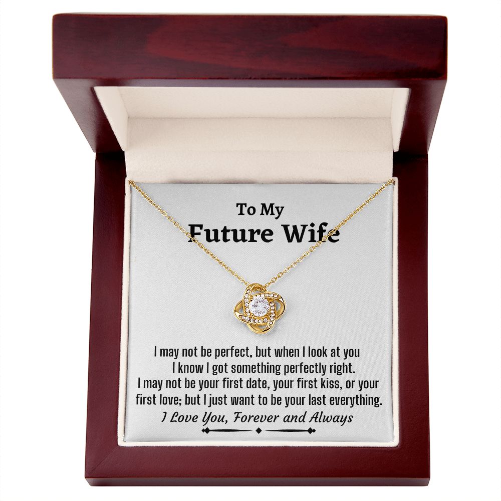 To My Future Wife Love Knot Necklace, Wedding Day Gift, Christmas Gift For Her - Family Gear Collections