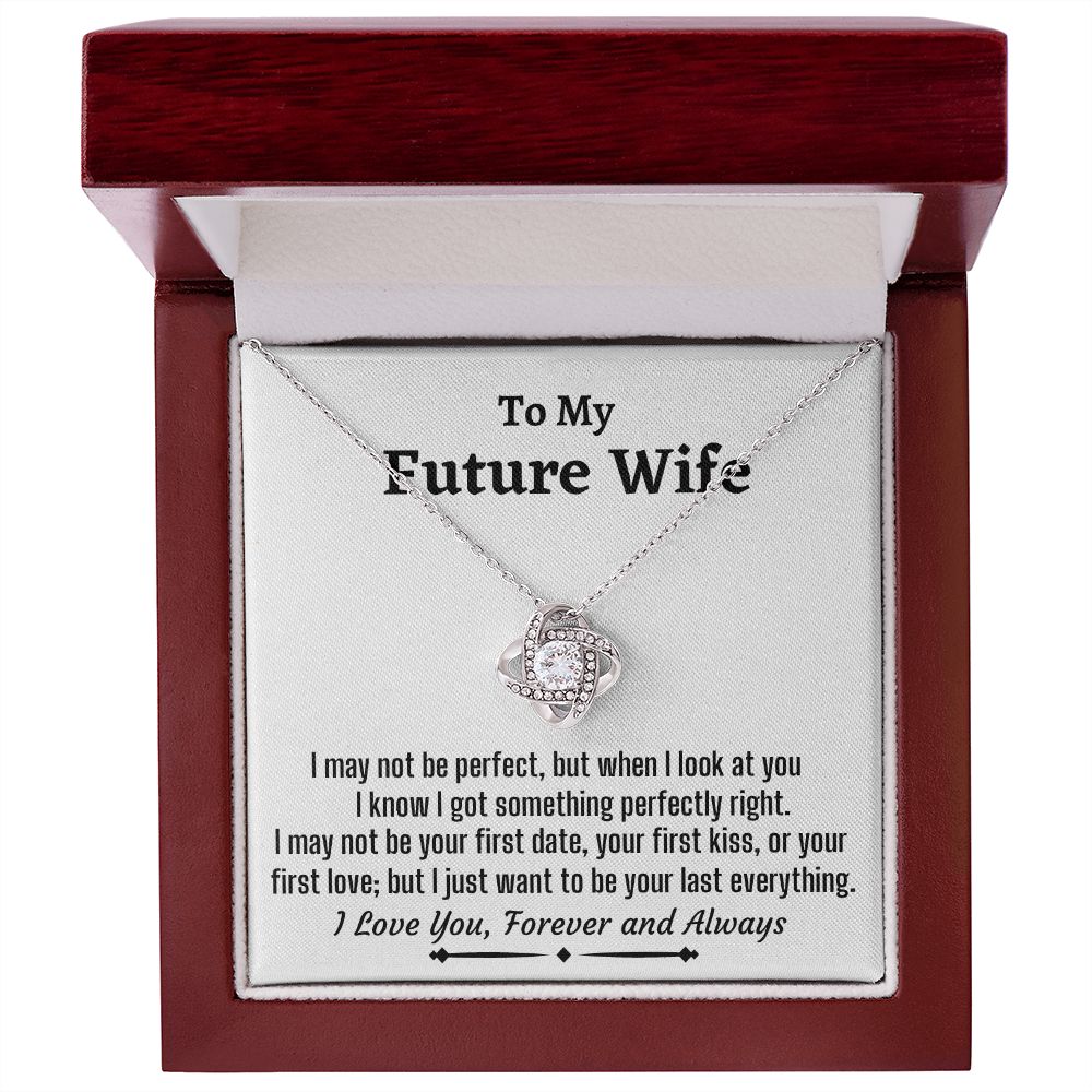 To My Future Wife Love Knot Necklace, Wedding Day Gift, Christmas Gift For Her - Family Gear Collections