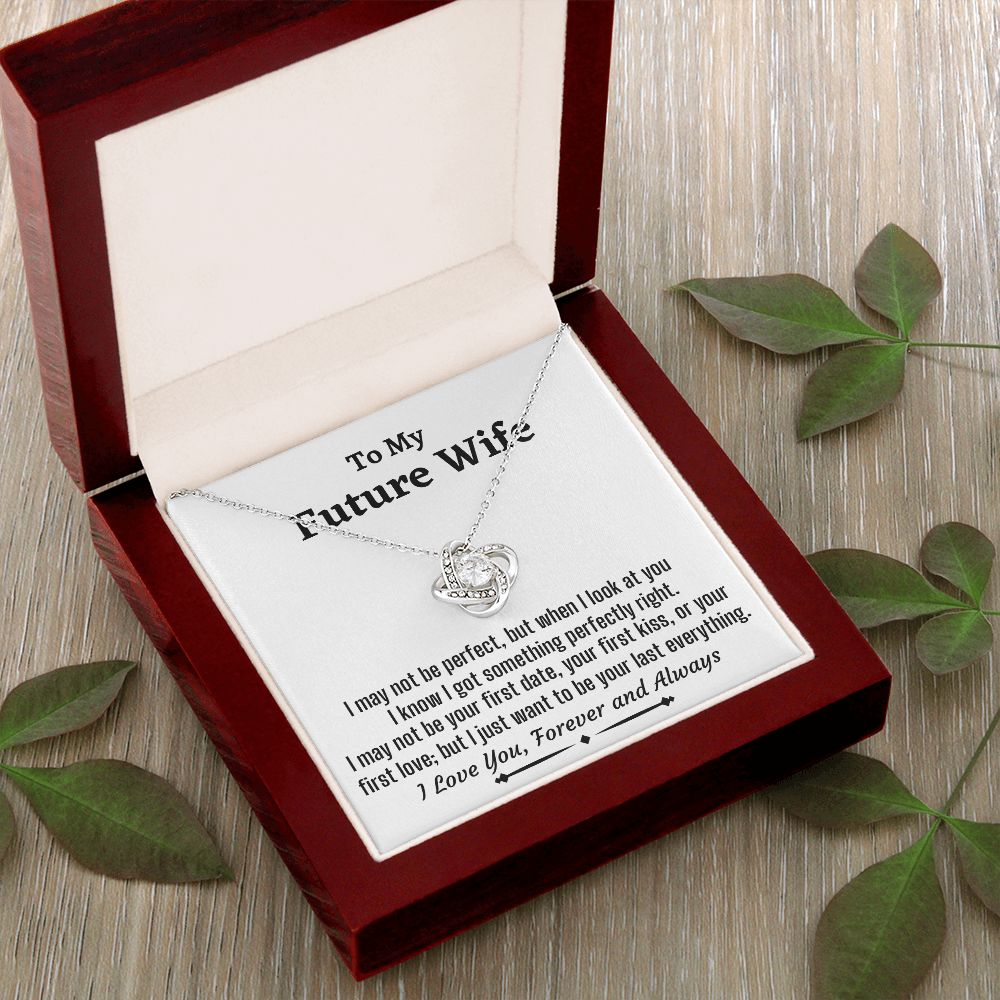 To My Future Wife Love Knot Necklace, Wedding Day Gift, Christmas Gift For Her - Family Gear Collections