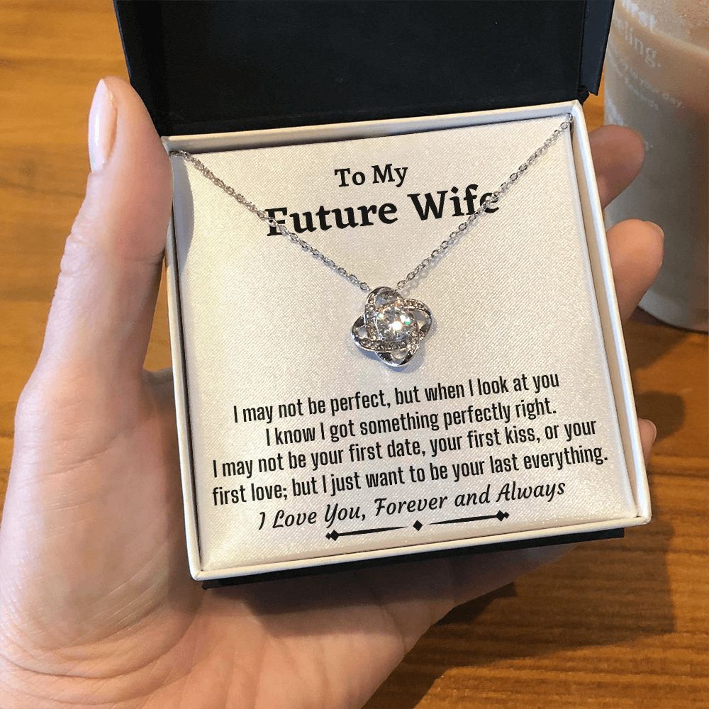 To My Future Wife Love Knot Necklace, Wedding Day Gift, Christmas Gift For Her - Family Gear Collections