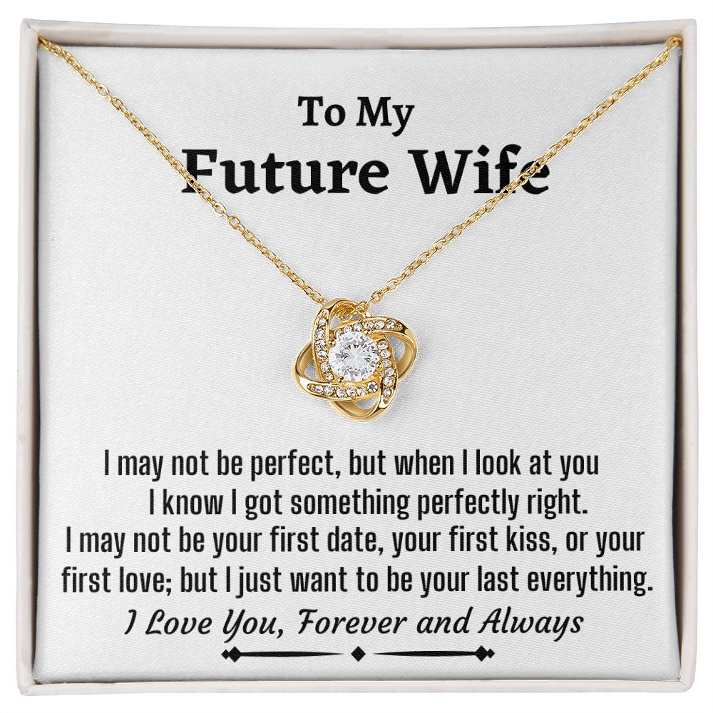 To My Future Wife Love Knot Necklace, Wedding Day Gift, Christmas Gift For Her - Family Gear Collections