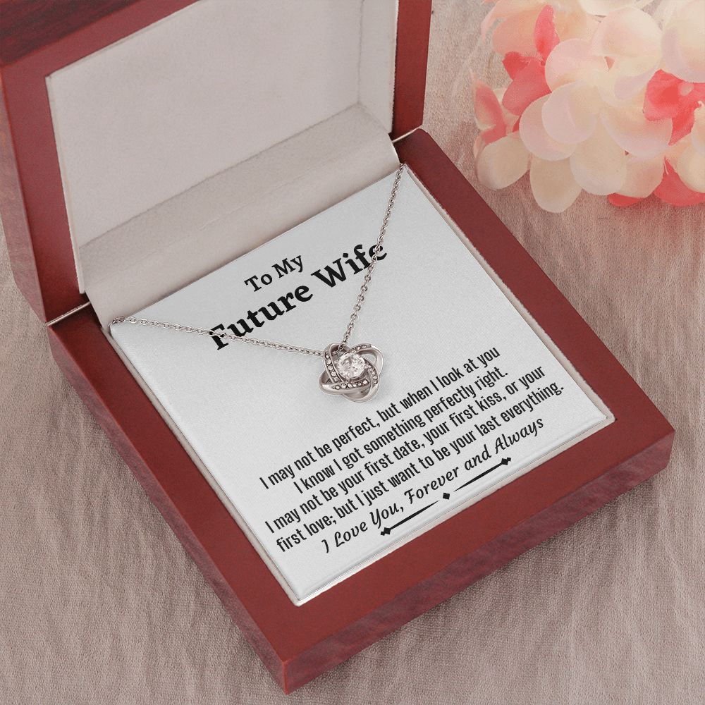 To My Future Wife Love Knot Necklace, Wedding Day Gift, Christmas Gift For Her - Family Gear Collections