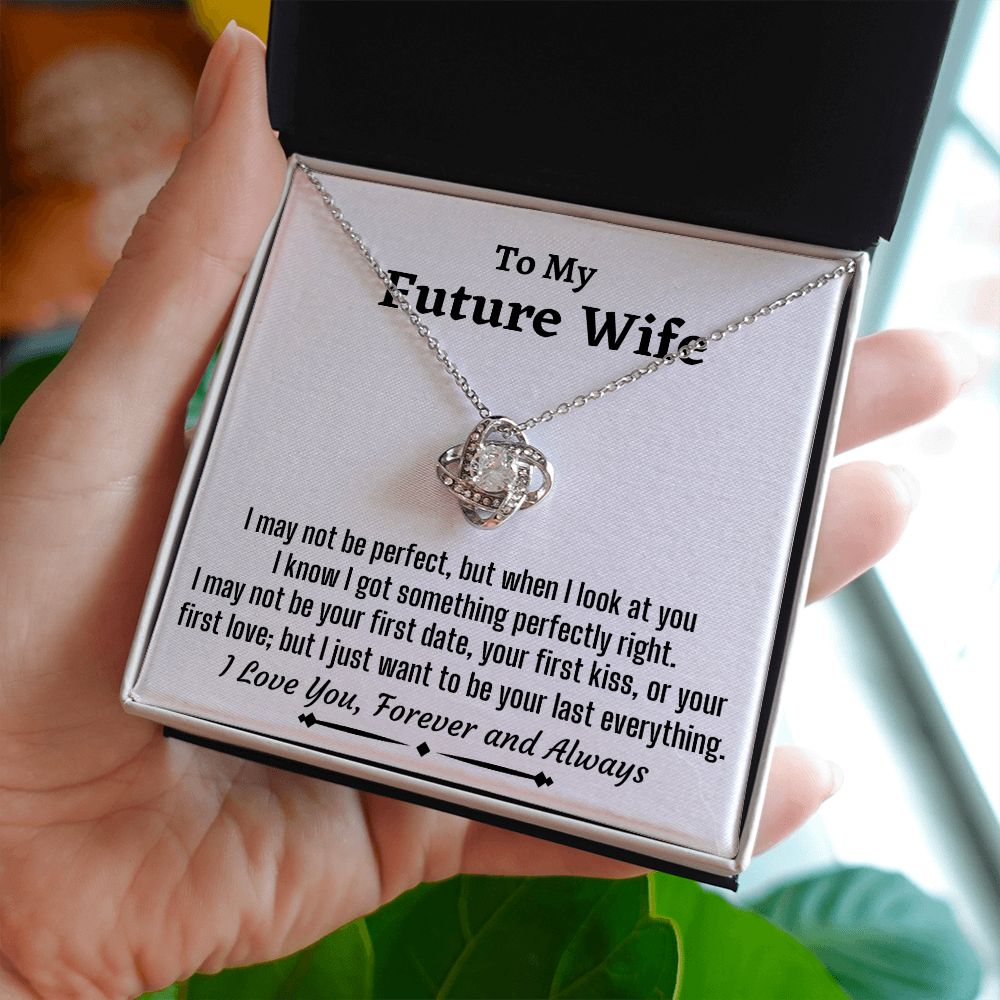 To My Future Wife Love Knot Necklace, Wedding Day Gift, Christmas Gift For Her - Family Gear Collections