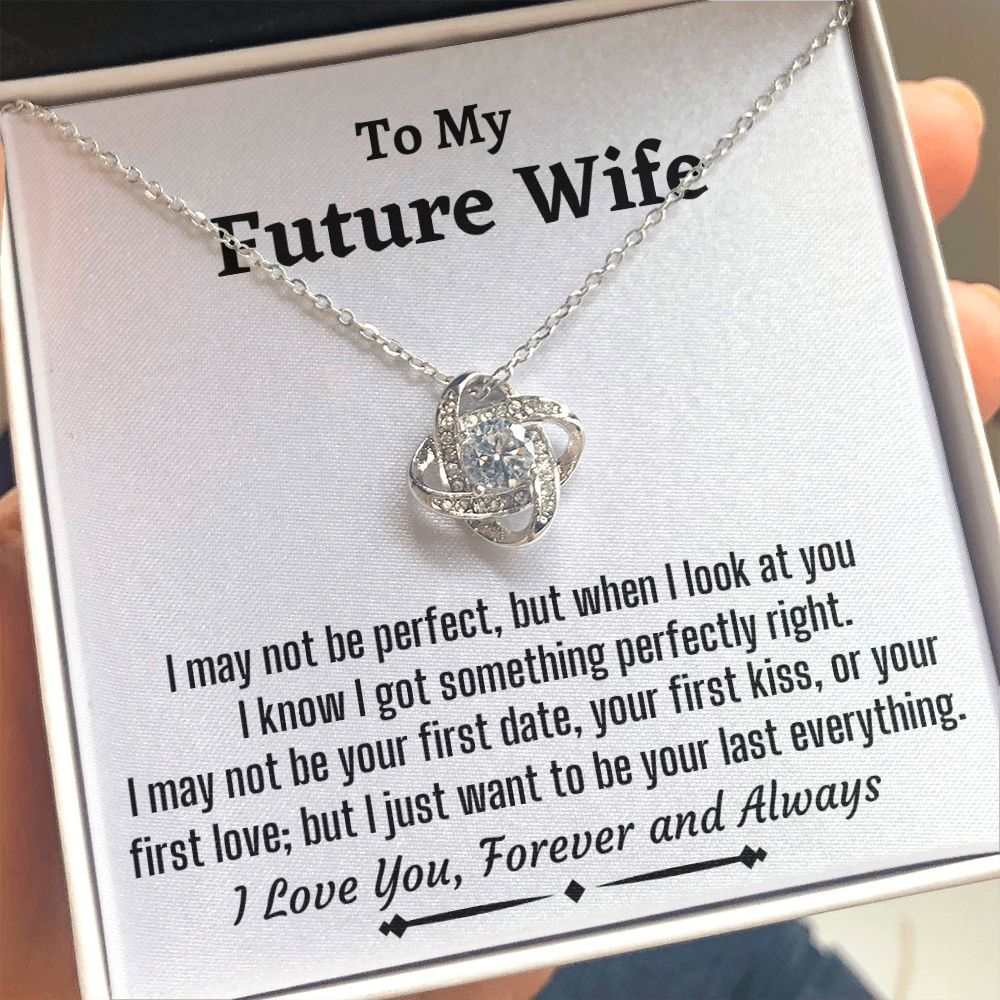 To My Future Wife Love Knot Necklace, Wedding Day Gift, Christmas Gift For Her - Family Gear Collections