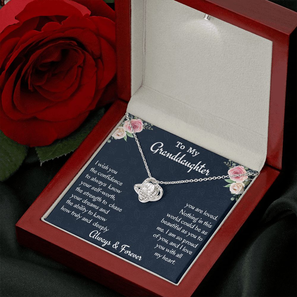 To My Granddaughter, Love Knot Necklace, Birthday Gift For Her, Women Jewelry, Graduation Gift, From Loving Nana. - Family Gear Collections