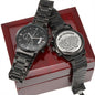 To My Grandson Engraved Design Black Chronograph Watch, Birthday Gift, Christmas Gift For Him. - Family Gear Collections
