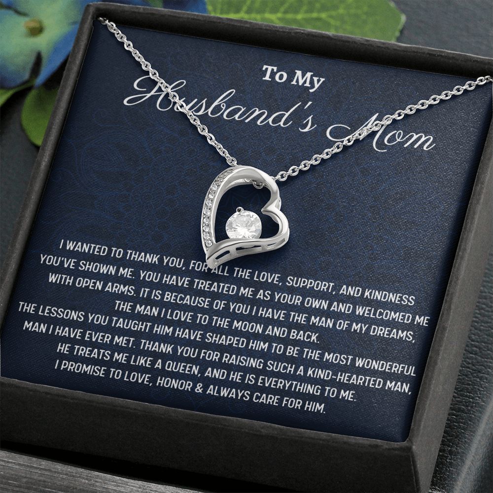 To My Husband's Mom Forever Love Necklace, Wedding Day Gift, Christmas Gift . - Family Gear Collections