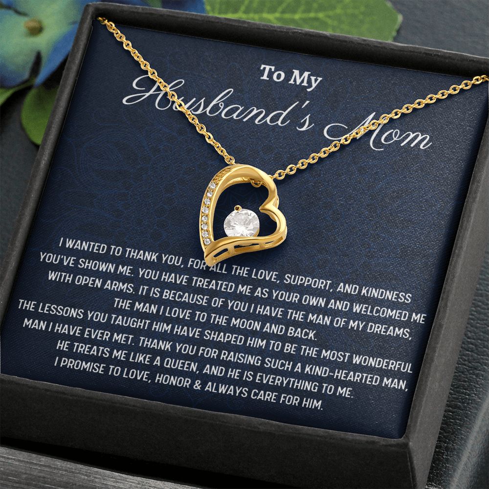 To My Husband's Mom Forever Love Necklace, Wedding Day Gift, Christmas Gift . - Family Gear Collections