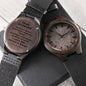 To My Loving Husband Engraved Wooden Watch, Wedding Anniversary Gift, Christmas Gift, I Love You - Family Gear Collections