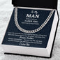 To My Man Cuban Link Chain, Birthday or Anniversary Gift for Him, Christmas Gift, Gift For Him, Boyfriend or Husband Birthday Gift - Family Gear Collections