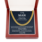 To My Man Cuban Link Chain, Birthday or Anniversary Gift for Him, Christmas Gift, Gift For Him, Boyfriend or Husband Birthday Gift - Family Gear Collections