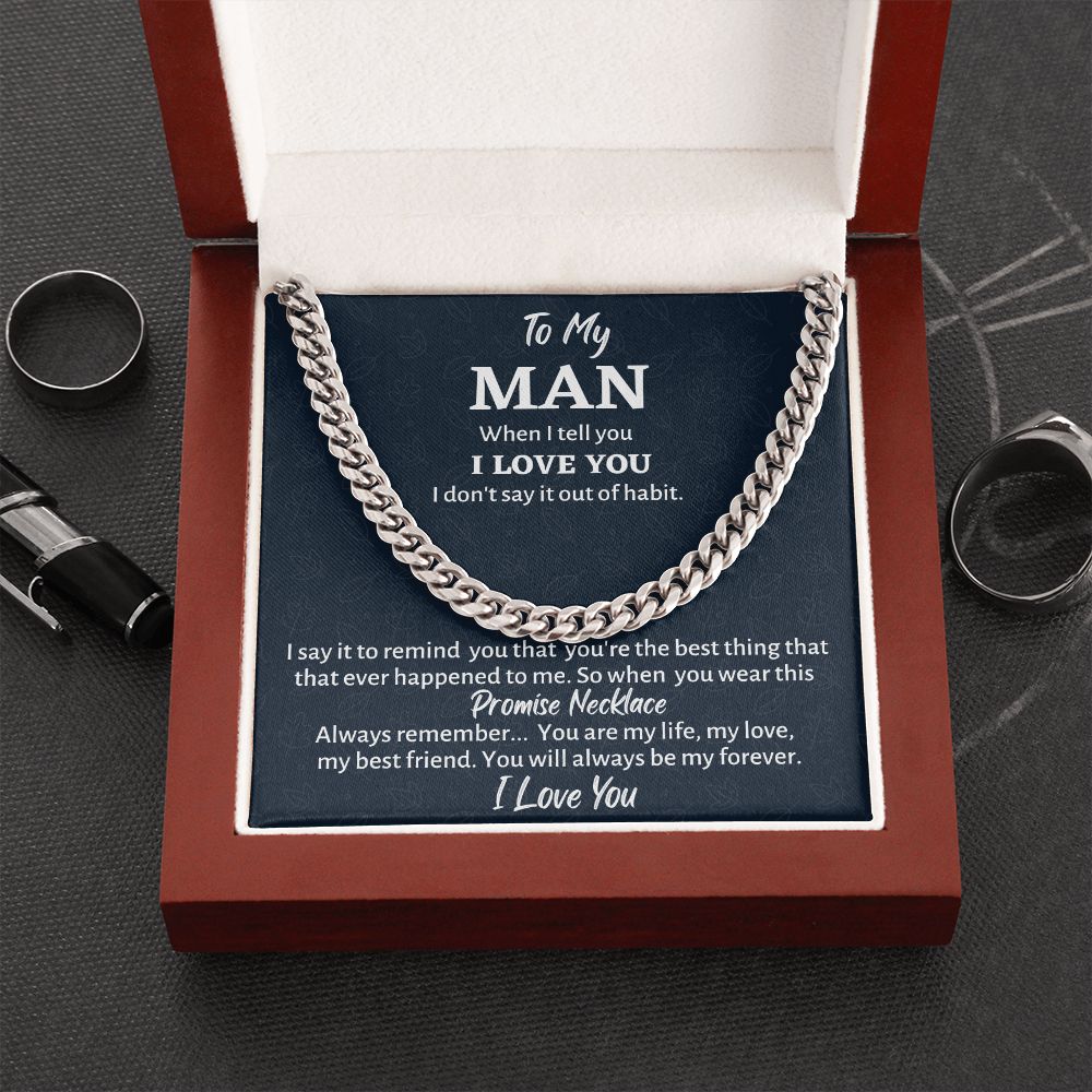 Holizaly Cuban Link Men's First Letter Bracelet - Stainless Steel Initial Jewelry Gift For Him, Boyfriend, Dad, Son